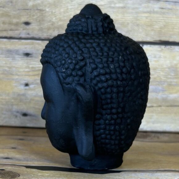 Buddha decorative head sculpture  Skze 6” X 4” Approx Plaster or similar - Picture 6 of 9